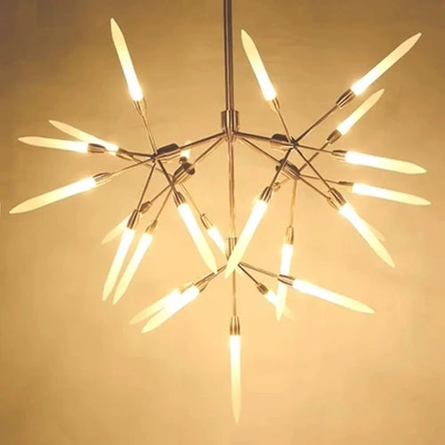 Minimalist floral design LED pendant chandelier - vue 2 sur 9
