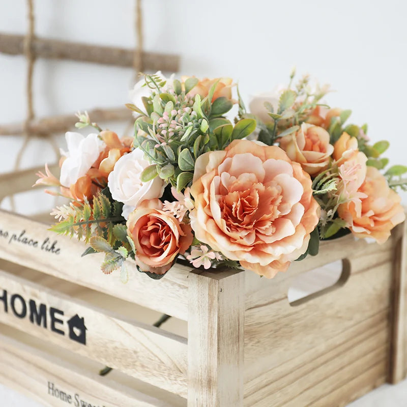 bouquet de pivoines artificielles pour mariage et décoration - vue 6 sur 12