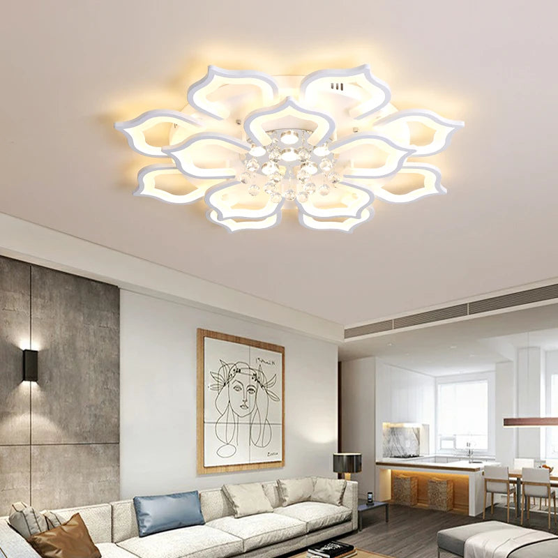 plafonnier led créatif creux sculpté luxueux luminaire intérieur décoration - vue 6 sur 10