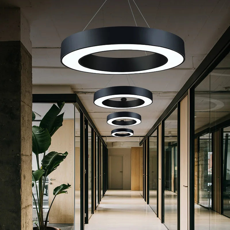 suspension lumière led en métal minimaliste suspendue - vue 7 sur 16