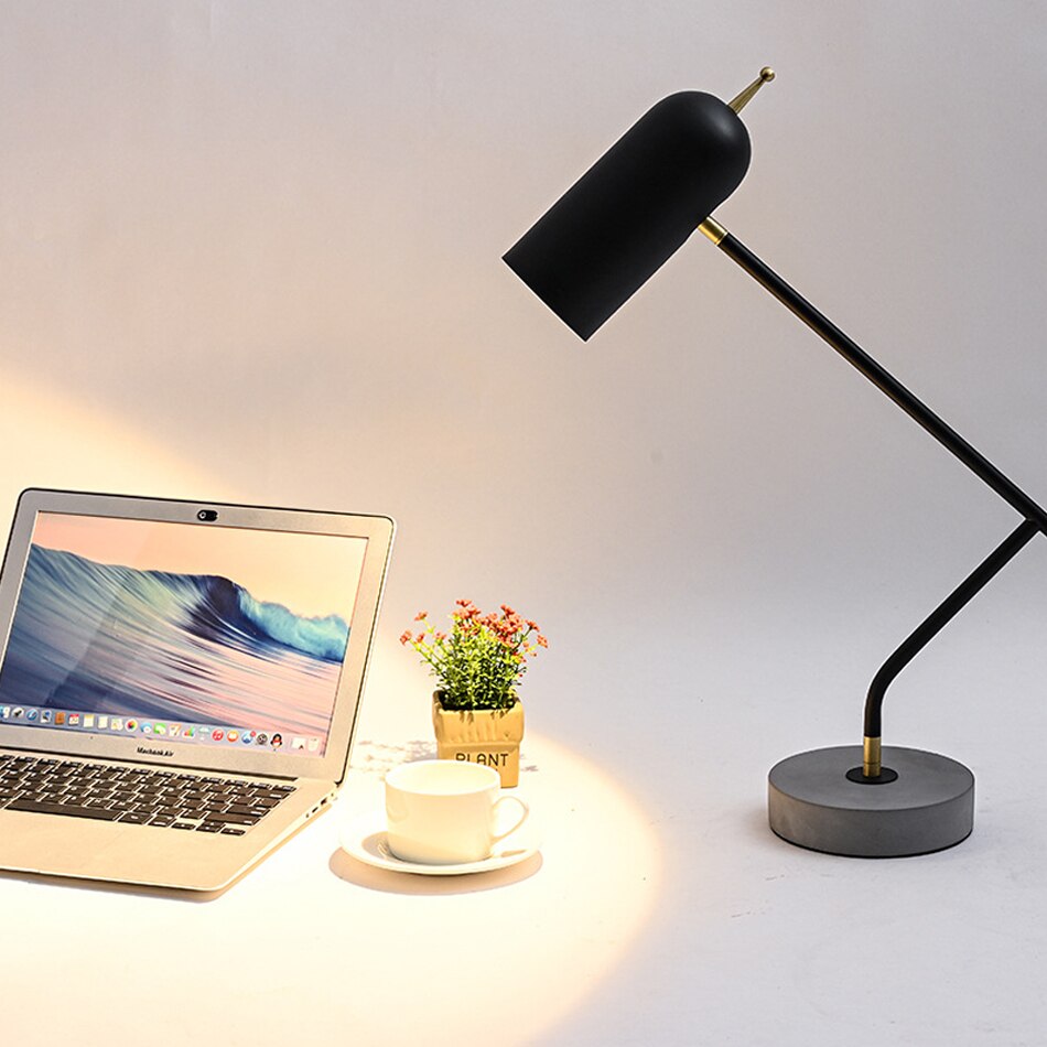 Lampe de bureau industrielle LED noir Tekna - vue 4 sur 7