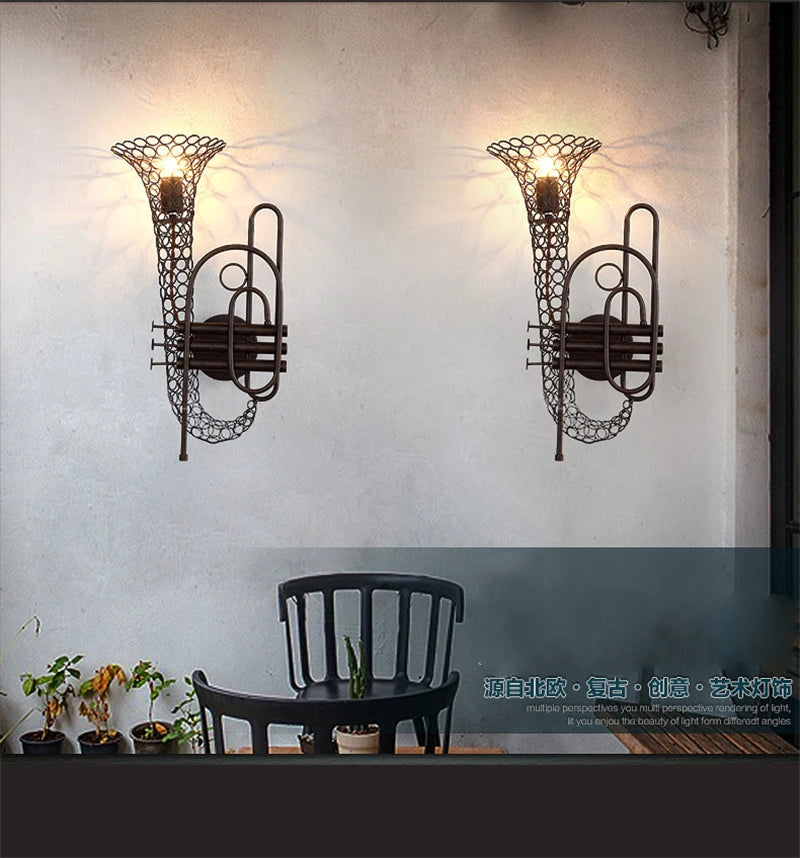 applique murale fontaine fer loft américain vintage restaurant