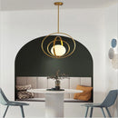 Minimalist nordic round glass chandelier luxury designer light