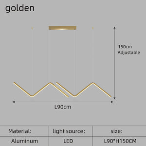 lustre moderne à led style nordique pour intérieur design