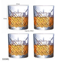 Verres à whisky old fashioned texturés lot 4