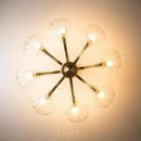 Plafonniers en verre Antique 	 coquille cuivre cuisine lumière E14 surface lumière LED pour salle à manger chambre LED plafonniers