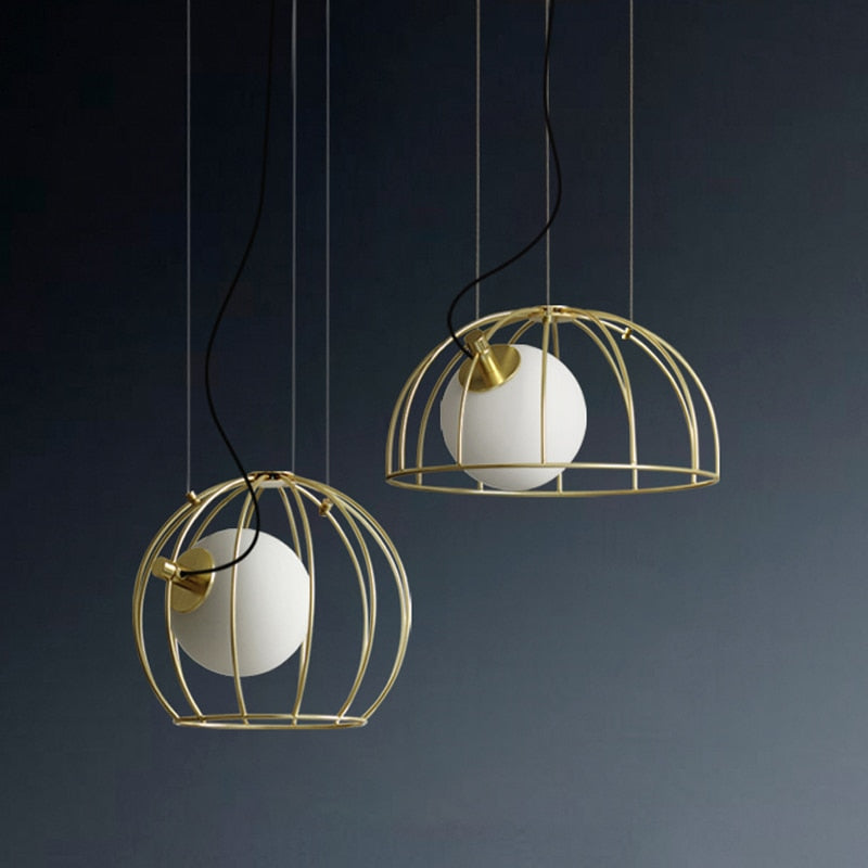 Suspension design avec abat-jour métallique ajouré Ohio - vue 5 sur 10