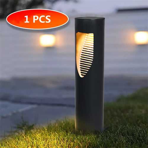 outdoor lighting Lumière de jardin lumière LED solaire IP65 lampe de pelouse simplicité moderne lumières extérieures solaires paysage pelouse borne lumineuse