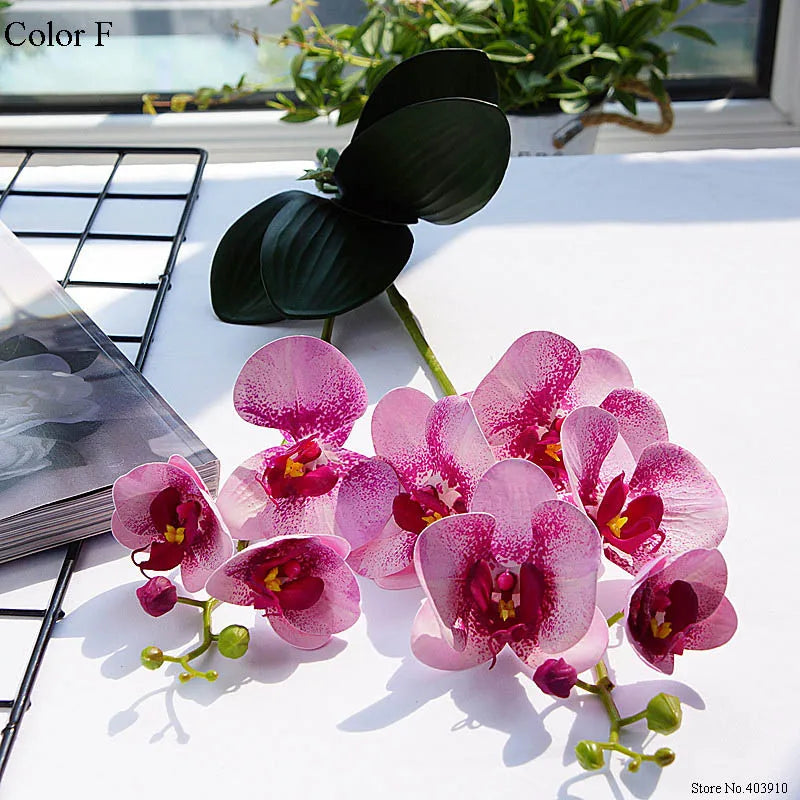 orchidée en latex luxe pour décoration mariage et événements - vue 4 sur 26