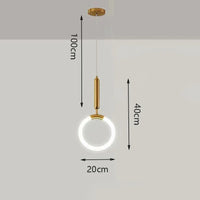 Nordique créatif suspension LED lumière 360 ° lueur chambre chevet Art lustre postmoderne suspension lampe de luxe