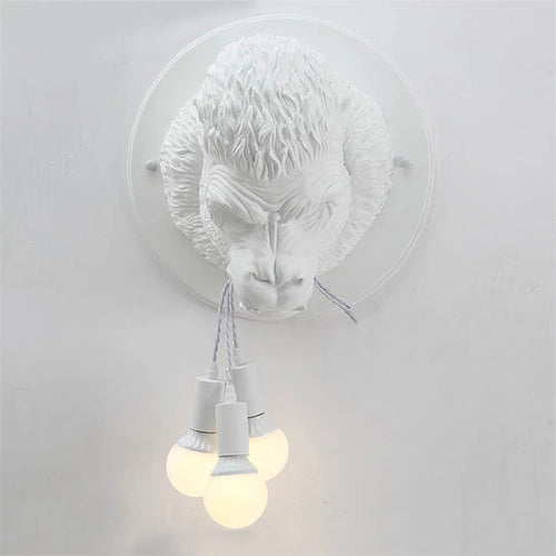 applique murale nordique décorative avec motifs gorilles étranges