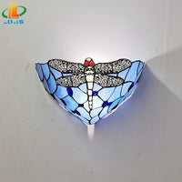 applique murale en verre libellule style tiffany pour décoration intérieure