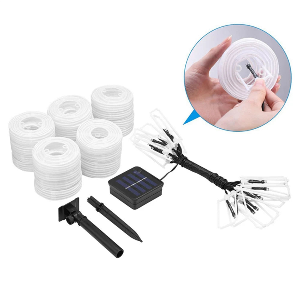 guirlande lumineuse solaire décorative pour jardin extérieur - vue 6 sur 6