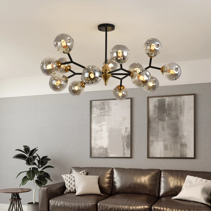 lustre nordique de luxe design simple pour décoration intérieure - vue 5 sur 16