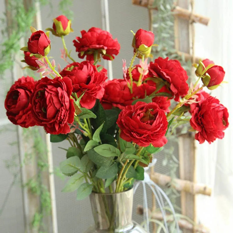 têtes de rose en soie artificielle pour décoration mariage et fête - vue 7 sur 16