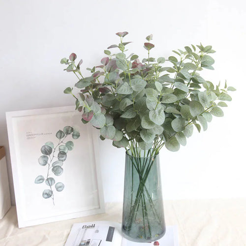 branche de feuilles artificielles en soie pour décoration intérieure et mariage - vue 2 sur 11