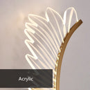 applique murale led nordique en laiton avec ailes d'ange