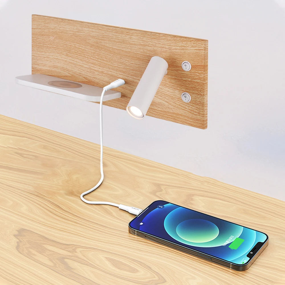 lampe de lecture led sandiy avec chargeur usb et sans fil - vue 3 sur 14