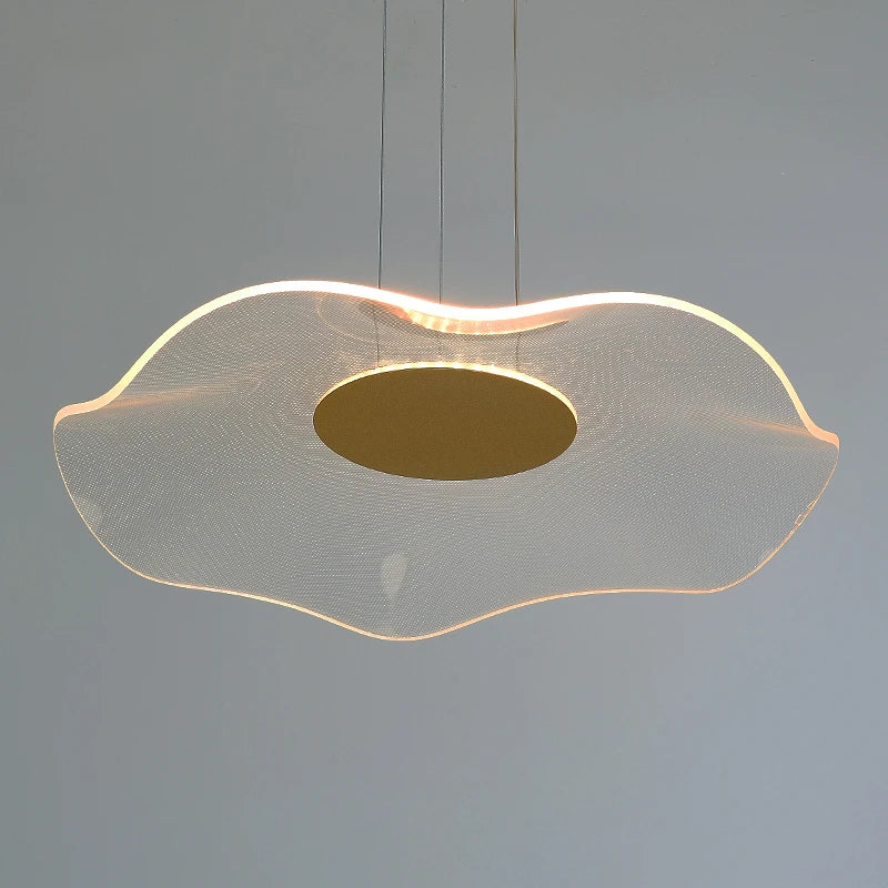 lampe led simple moderne lustre nordique feuille de lotus gradation - vue 2 sur 8