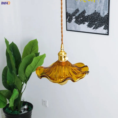 Suspension design Style nordique Simple à LED fleurs en verre - vue 5 sur 15
