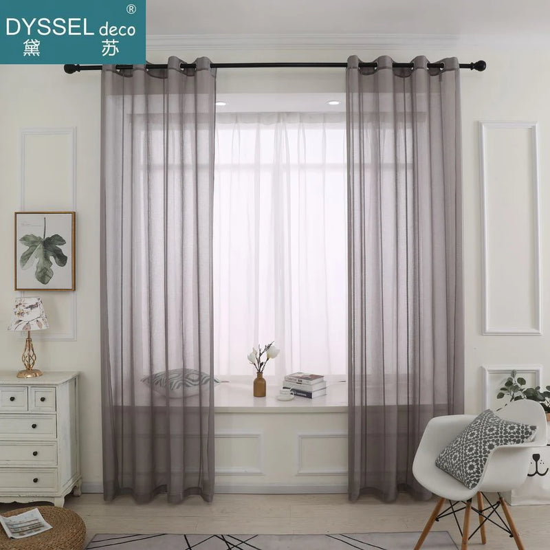 Rideau rayures style européen transparent salon chambre maison