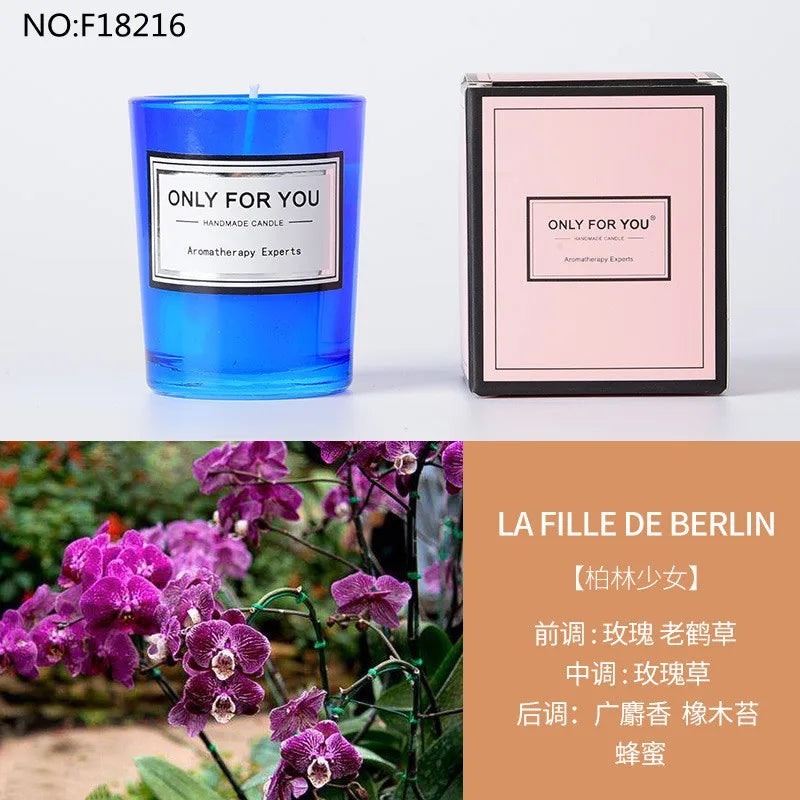 bougie parfumée romantique en cire de soja artisanale avec huiles essentielles - vue 24 sur 26