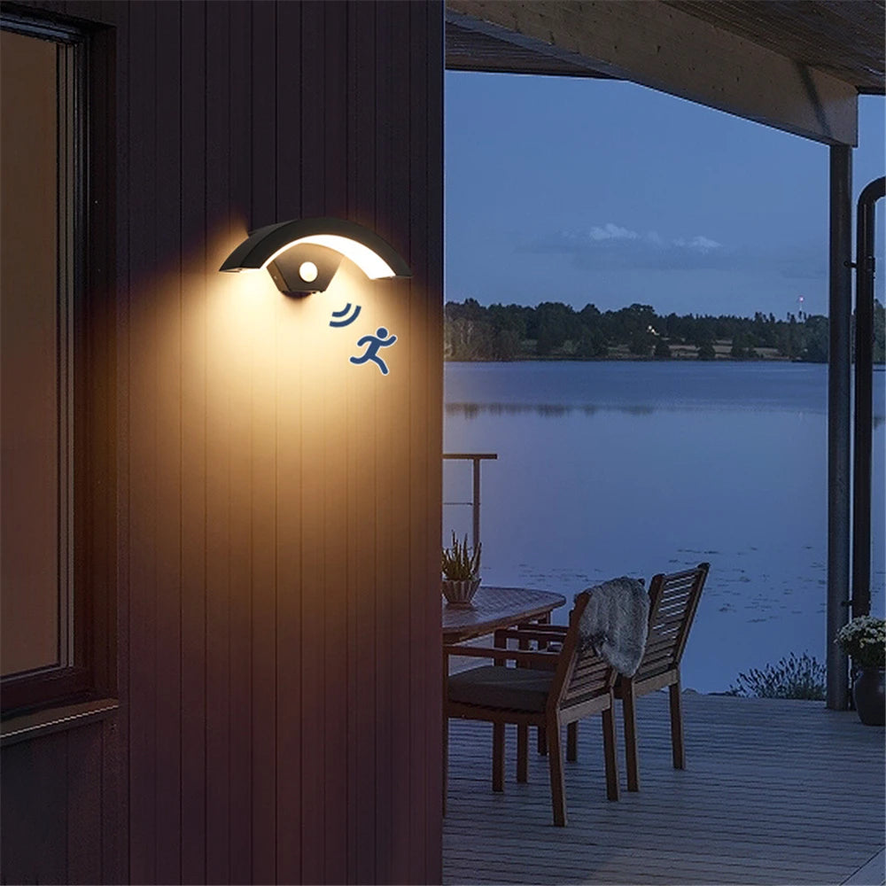 Applique murale extérieure étanche moderne lampe à Induction du corps humain lampes de jardin de porche en aluminium éclairage domestique appliques murales décoratives - vue 3 sur 8