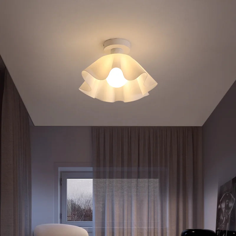 plafonnier led design nordique moderne en acrylique à fleurs décoratif - vue 4 sur 9