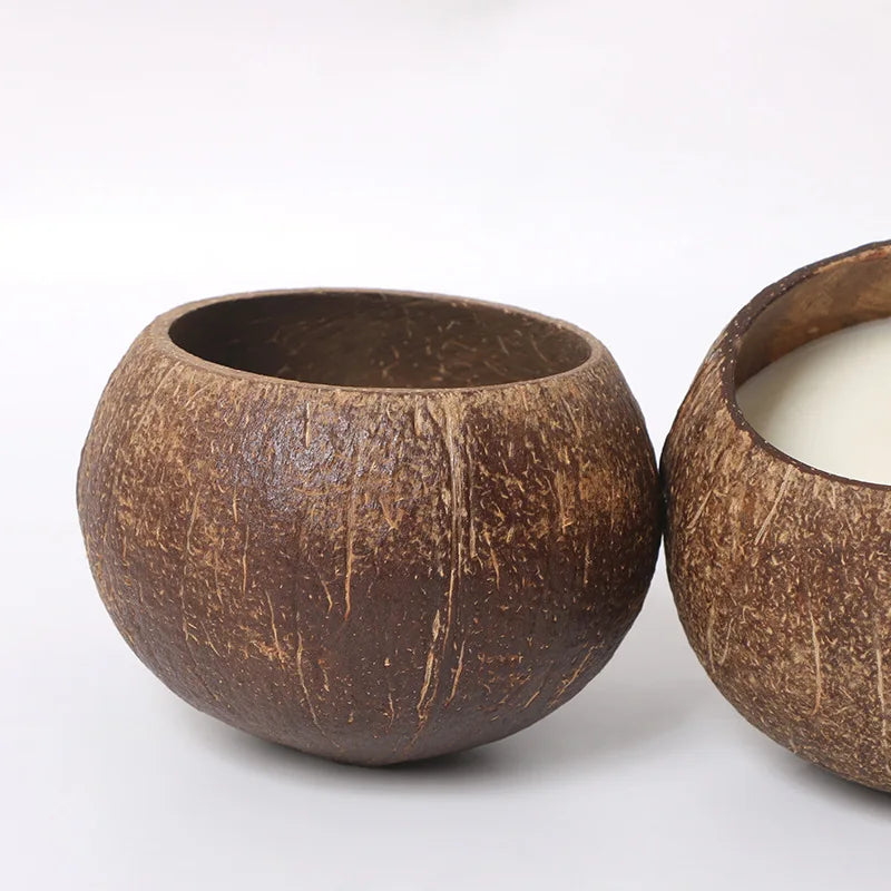 bougeoir en coquille de noix de coco décoration romantique pour la maison - vue 7 sur 7