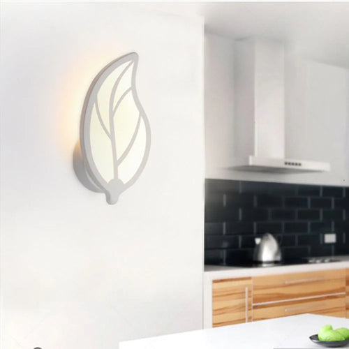 Applique murale LED nordique moderne en forme de feuille - vue 8 sur 8