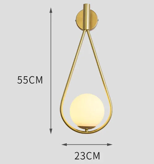Minimalist nordic glass wall light contemporary creative design - vue 8 sur 10