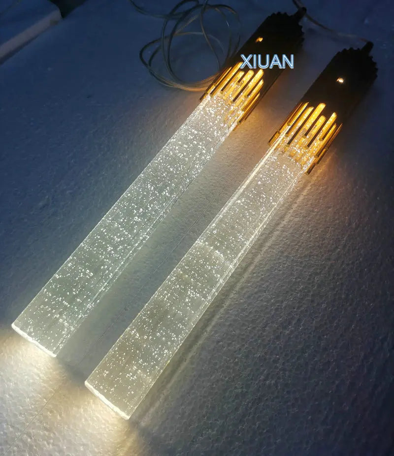 suspension en cristal de luxe avec télécommande pour chevet kistchen island led - vue 7 sur 14