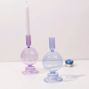 bougeoir en verre pour décoration romantique et festive