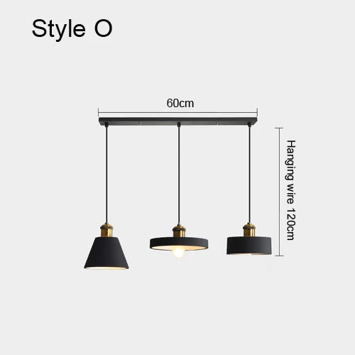 Modern minimalist industrial style chandelier for interior decor - vue 18 sur 25