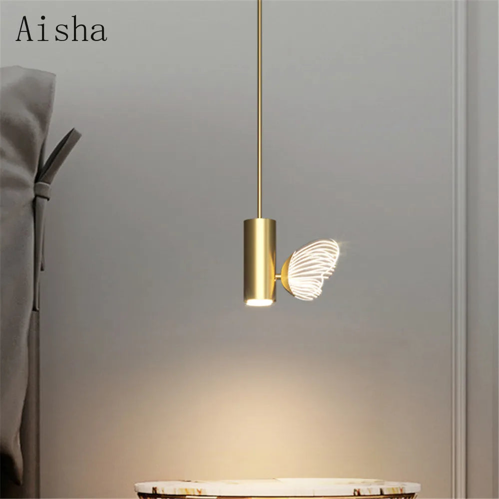suspension papillon nordique led artistique pour restaurants et cafés - vue 5 sur 7
