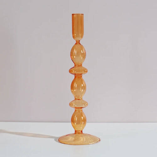 Nordic Glass candle holders, romantic Dinner home decoration, candlestick for birthday wedding, candle holder portavelas decor - vue 8 sur 31