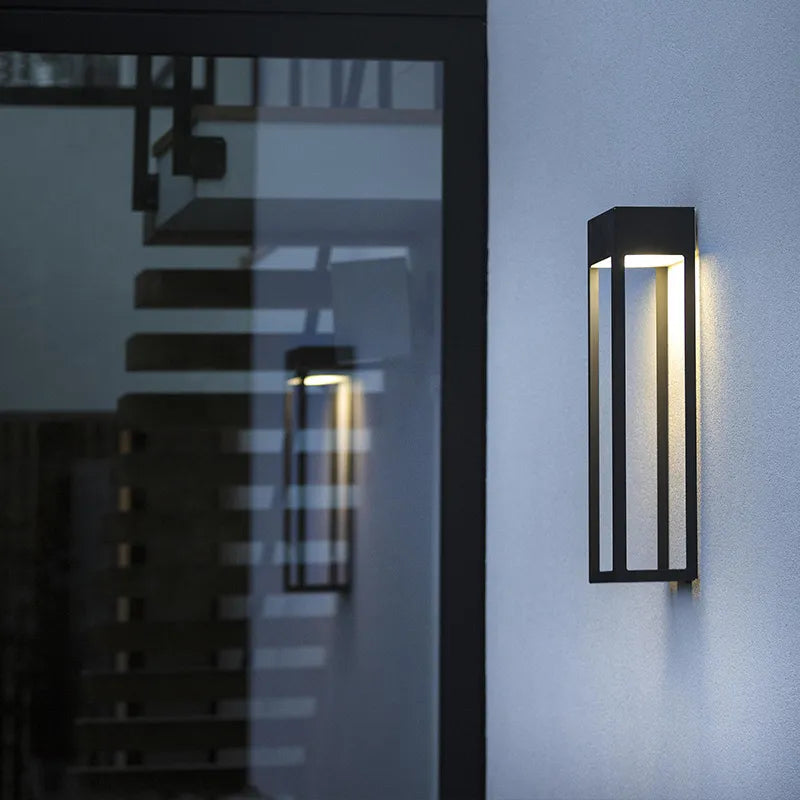 VZVI Applique murale extérieures modernes imperméables Jardin Cottage Paysage Porche Réverbère pour terrasse Balcon Garage avec ampoules LED - vue 4 sur 9