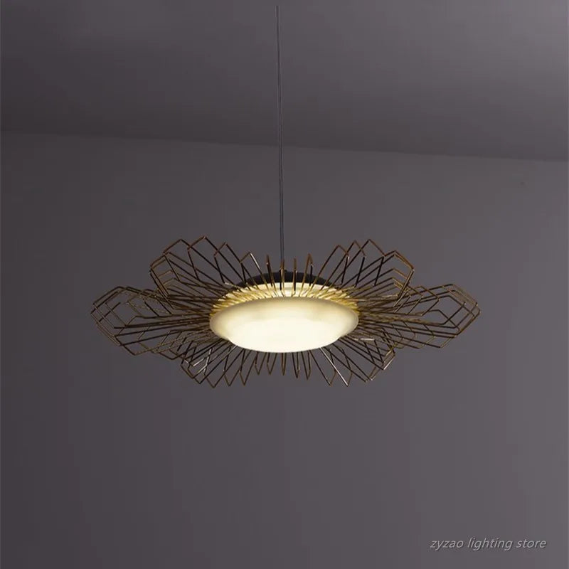 lustre en fer moderne pour décoration intérieure nordique - vue 3 sur 9