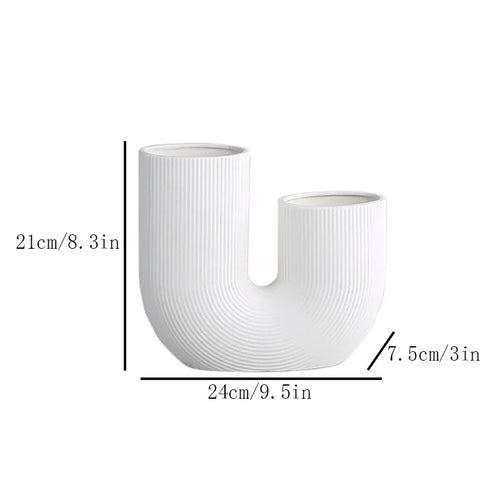 Nordic Ceramic Vase for Home Decoration, Simple Flower Pot, Living Room, Interior, Office, Desktop, Table Decor, Accessories