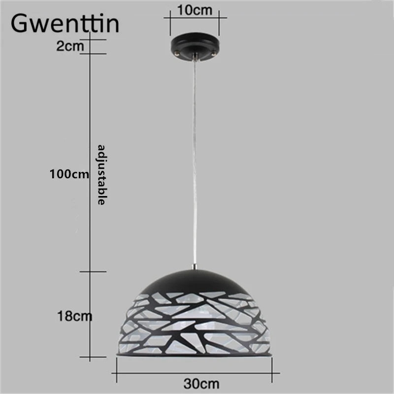 suspension moderne en coquille dœuf pour décoration intérieure - vue 7 sur 8