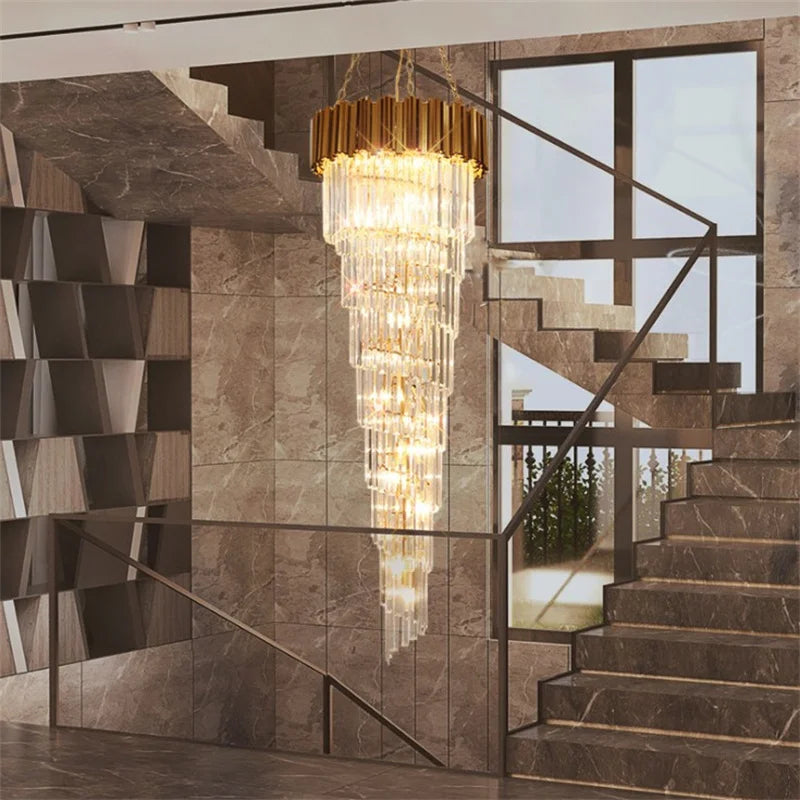 lustre en cristal de luxe pour décoration intérieure élégante - vue 4 sur 8