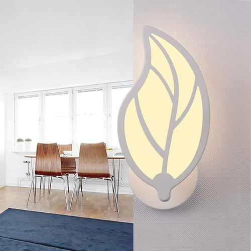 Applique murale LED nordique moderne en forme de feuille - vue 7 sur 8