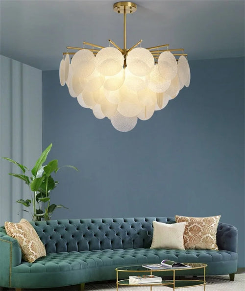 lustre moderne en verre pour un éclairage élégant et raffiné - vue 3 sur 6