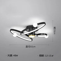 plafonnier led noir anneau maison décor luminaire