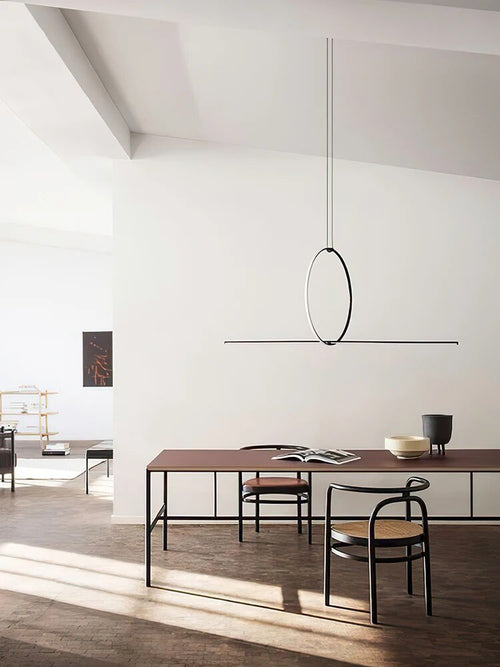 Lampe suspension moderne minimaliste bureau - vue 5 sur 7