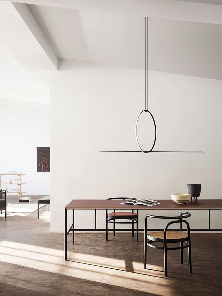Lampe suspension moderne minimaliste bureau - vue 4 sur 7
