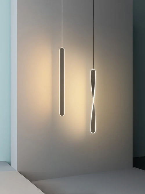 Modern Nordic minimalist art deco LED pendant light - vue 2 sur 12
