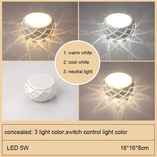 plafonnier led moderne avec gradation et trois variantes de lumière