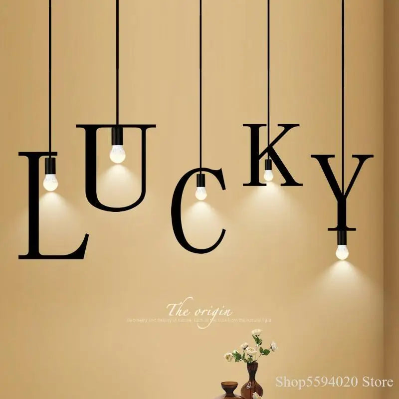 suspension nordique diy love luminaire décoratif pour loft et bar - vue 6 sur 29