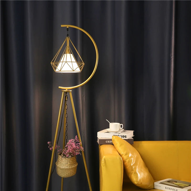 lampadaire led moderne en fer forgé design nordique élégant - vue 6 sur 8